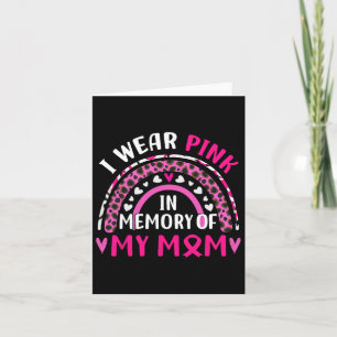 Cartão Eu Uso Rosa Em Memória Da Minha Mãe Conscientizaçã