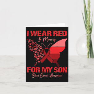 Cartão Eu Uso Vermelho Em Memória Do Meu Filho Conscienti