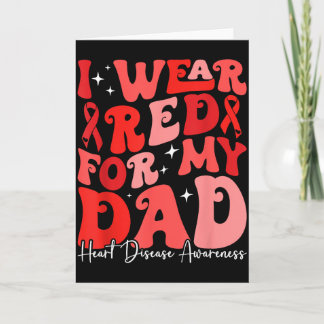Cartão Eu Uso Vermelho Pelo Meu Pai Retro Chd Consciencia
