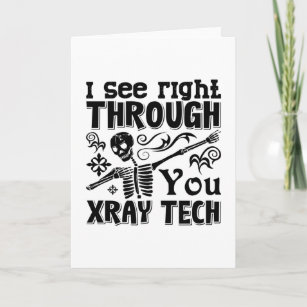 Cartão Eu Vejo Através Da Tecnologia De Radiologia Da Tec