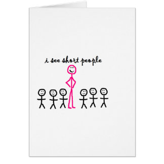 Cartão Eu ver pessoas curtas