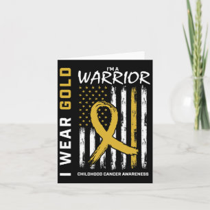 Cartão Eu Visto a consciência Dourada do Cancer de Guerra