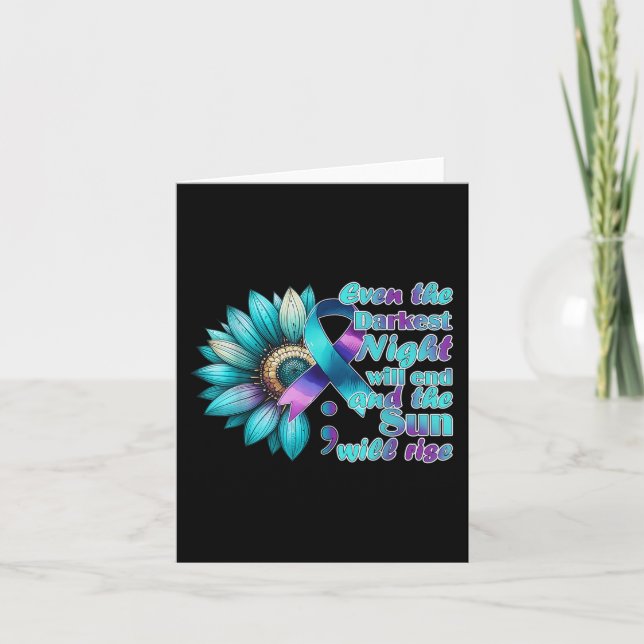 Cartão Eu Visto A Prevenção Nacional Do Suicídio De Teto  (Frente)