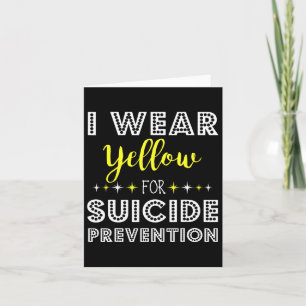 Cartão Eu Visto Amarelo Para A Sensibilização Para A Prev