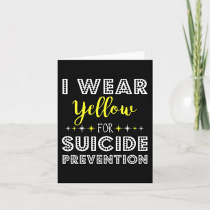 Cartão Eu Visto Amarelo Para A Sensibilização Para A Prev