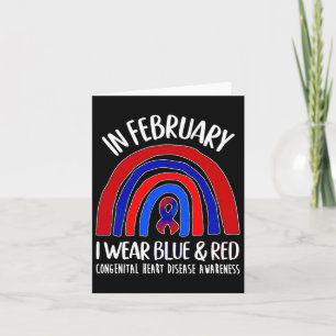 Cartão Eu Visto Azul E Vermelho Doença Cardíaca Congênita