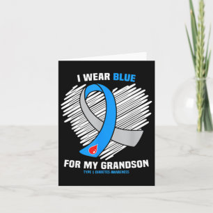 Cartão Eu Visto Azul Para Meu Avô Tipo 1 Diabetes Awaren