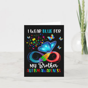 Cartão Eu Visto Azul Para Meu Irmão Autismo Quebra-cabeça