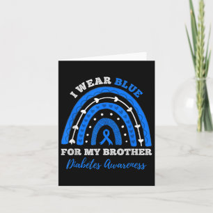 Cartão Eu Visto Azul Para Meu Irmão T1d Tipo 1 Diabetes A