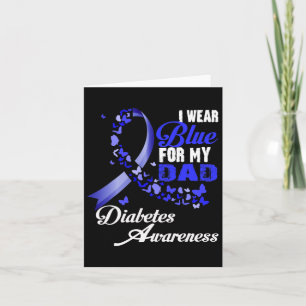 Cartão Eu Visto Azul Para Meu Pai T1d Diabetes Awarth Azu