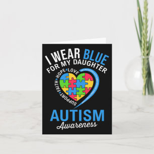 Cartão Eu Visto Azul Para Minha Filha Autismo Mês De Cons