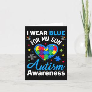 Cartão Eu Visto Azul Para O Meu Filho Autismo Consciência