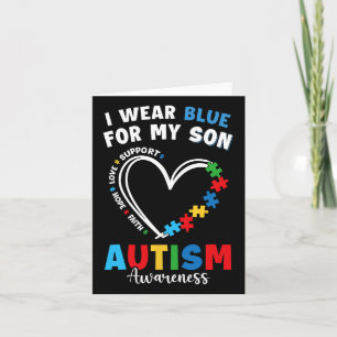Cartão Eu Visto Azul Para O Meu Filho Autismo Consciência