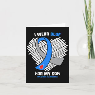 Cartão Eu Visto Azul Para O Meu Filho Sensibilização Para