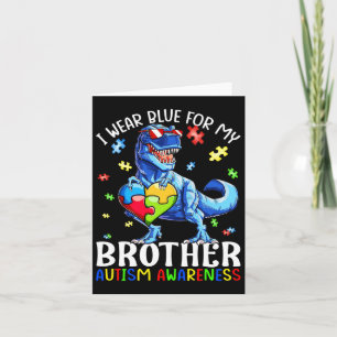 Cartão Eu Visto Azul Para O Meu Irmão Autismo Sensibiliza