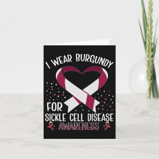 Cartão Eu Visto Burgundy Para A Luta Pela Consciência De 