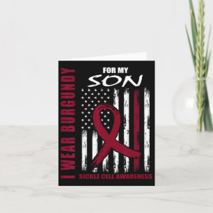 Cartão Eu Visto Burgundy Para Meu Filho Célula Doente Con