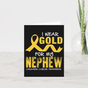 Cartão Eu Visto Dourado para o Cancer de infância do meu