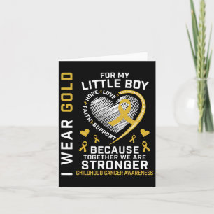Cartão Eu Visto Dourado Para O Meu Pequeno Filho Cancer D