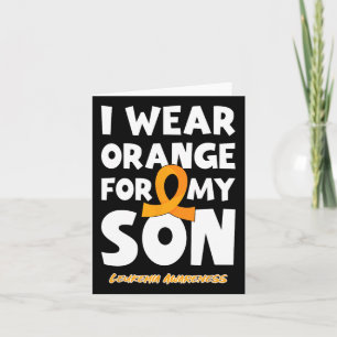 Cartão Eu Visto Laranja Para Meu Filho Leucemia Cancer Sa