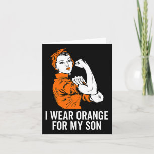 Cartão Eu Visto Laranja Para O Mês De Consciência Da Leuc