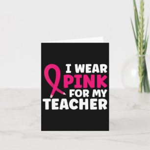 Cartão Eu Visto Rosa Para A Consciência Do Cancer Da Mama