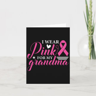 Cartão Eu Visto Rosa Para A Consciência Do Cancer Da Minh