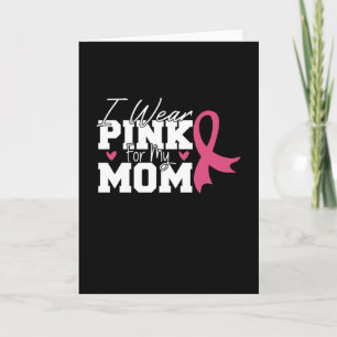 Cartão Eu Visto Rosa Para A Consciência Do Cancer Da Minh