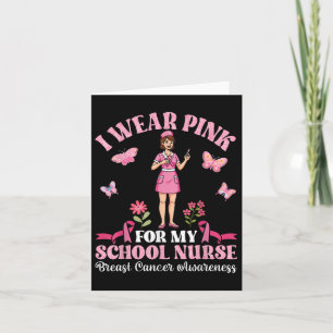 Cartão Eu Visto Rosa Para A Minha Enfermeira Da Escola Ca