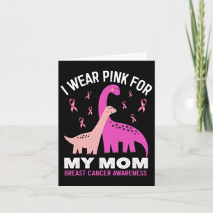Cartão Eu Visto Rosa Para A Minha Mãe, Bra De Consciência