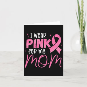 Cartão Eu Visto Rosa Para A Minha Mãe Cancer De Fita Rosa