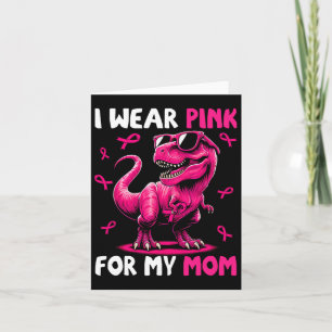 Cartão Eu Visto Rosa Para A Minha Mãe T-rex Dinossauros.