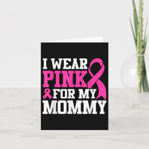 Cartão Eu Visto Rosa Para A Sensibilização Do Cancer Da M