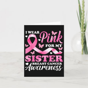 Cartão Eu Visto Rosa Para Minha Consciência Do Cancer Da