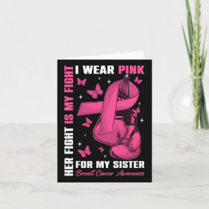 Cartão Eu Visto Rosa Para Minha Consciência Do Cancer Da
