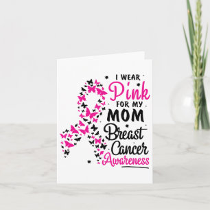 Cartão Eu Visto Rosa Para Minha Mãe Cancer Sensibilização