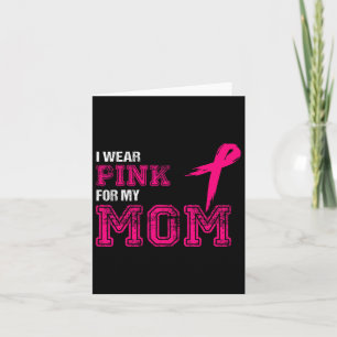 Cartão Eu Visto Rosa Para Minha Mãe Cancer Sensibilização