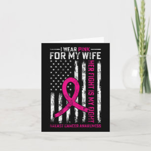 Cartão Eu Visto Rosa Para Minha Mulher Cancer Sensibiliza