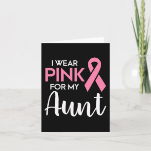 Cartão Eu Visto Rosa Para Minha Tia Cancer De Mama Sensib