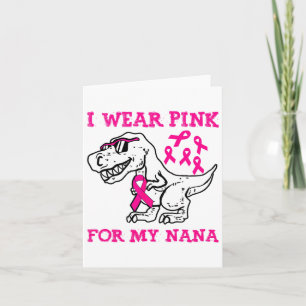 Cartão Eu Visto Rosa Para O Meu Cancer De Mama Da Nana.