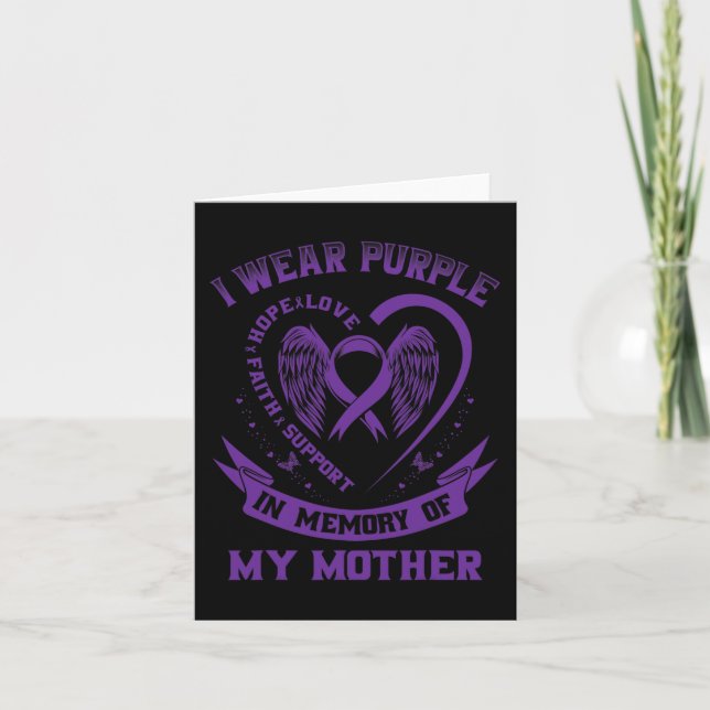 Cartão Eu Visto Roxo Em Memória Da Minha Mãe Mamãe Epilep (Frente)
