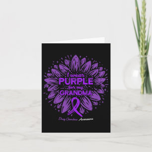 Cartão Eu Visto Roxo Para A Avó Sobredosagem De Drogas De