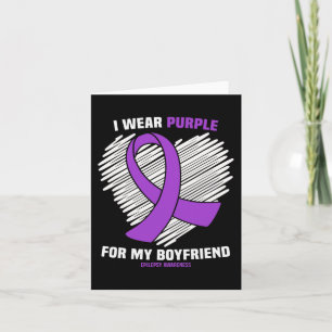 Cartão Eu Visto Roxo Para A Minha Consciência Da Epilepsi
