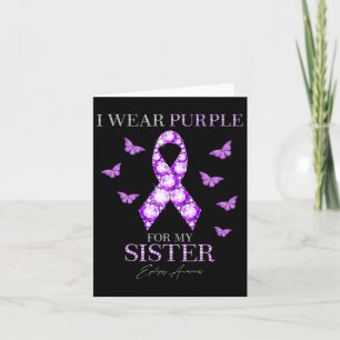 Cartão Eu Visto Roxo Para A Minha Mãe De Consciência Da E