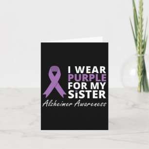 Cartão Eu Visto Roxo Para Meu Amor Irmã Da Família Ribbon