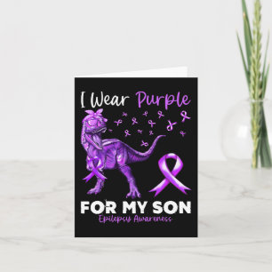 Cartão Eu Visto Roxo Para O Meu Filho Sensibilização Para