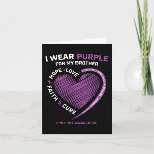 Cartão Eu Visto Roxo Para O Meu Irmão Epilepsia Sensibili