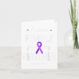 Cartão Eu Visto Roxo Para O Meu Irmão, Heimers Awarenes