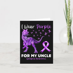 Cartão Eu Visto Roxo Para O Meu Tio Epilepsy Sensibence D