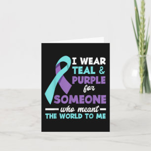 Cartão Eu Visto Teal &amp; Roxo Para Alguém Que Eu Amo Su